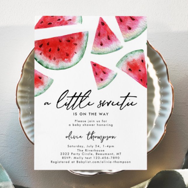 Invitación de Baby Shower a Little Sweetie Waterme (Subido por el creador)
