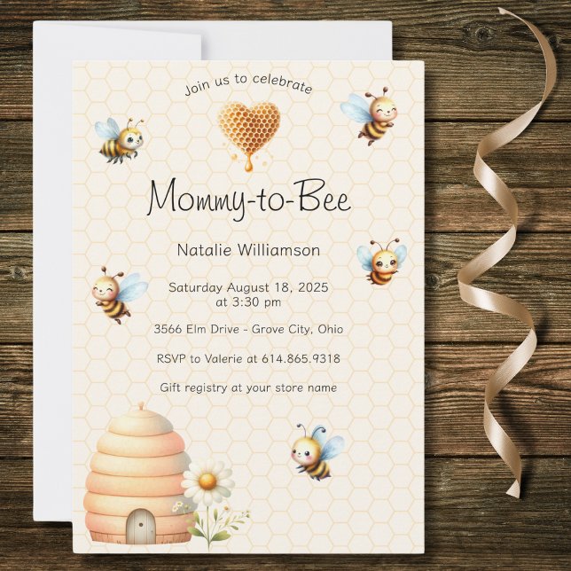 Invitación de Baby Shower a los abejorros dulces (Subido por el creador)