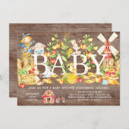 Invitación de Baby Shower a los agricultores de la