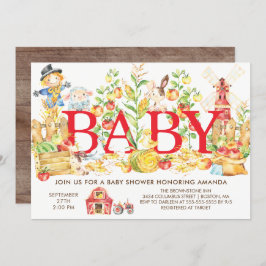 Invitación de Baby Shower a los agricultores de la