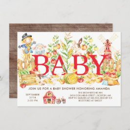 Invitación de Baby Shower a los agricultores de la