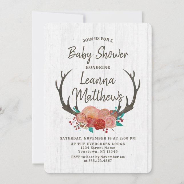Invitación de Baby Shower a los alborotadores ruso (Anverso)