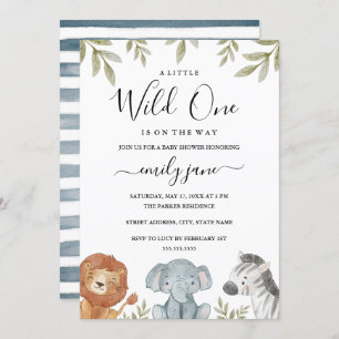 Invitación de Baby Shower a los animales azerbaiya