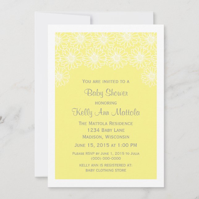 Invitación de Baby Shower a los bailes musicales a (Anverso)