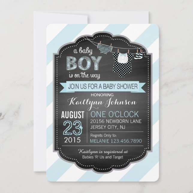 Invitación de Baby Shower a los cuentakilómetros (Anverso)