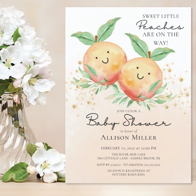 Invitación de Baby Shower a los gemelos pequeños y (Subido por el creador)
