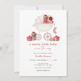 Invitación de Baby Shower a los navidades, Feliz P