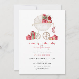 Invitación de Baby Shower a los navidades, Feliz P