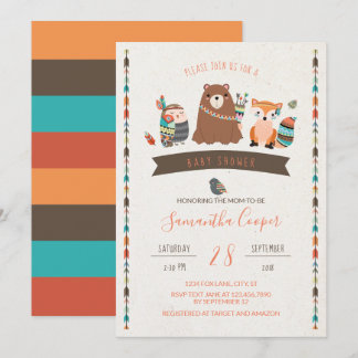Invitación de Baby Shower a los personajes de anim