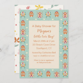 Invitación de Baby Shower a Love Bug