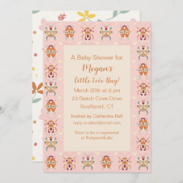 Invitación de Baby Shower a Love Bug