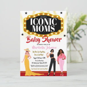 Invitación de Baby Shower a mamás icónicas