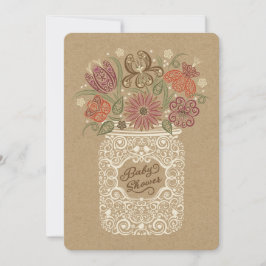 Invitación de Baby Shower a Mason Jar Fall