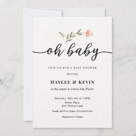 Invitación de Baby Shower a "Oh Baby"