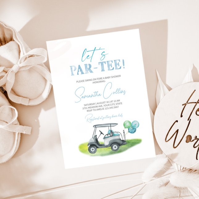 Invitación de Baby Shower a Par-tee Golf Theme (Subido por el creador)