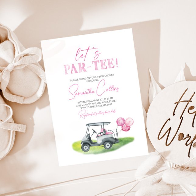 Invitación de Baby Shower a Par-tee Golf Theme (Subido por el creador)