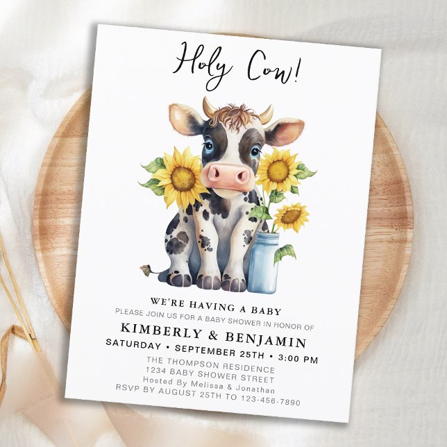Invitación de Baby Shower a Parejas de Cow Cow Sun (Subido por el creador)