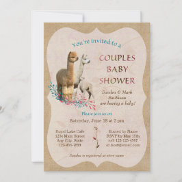 Invitación de Baby Shower a Parejas Familiares Cut