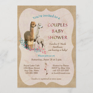 Invitación de Baby Shower a Parejas Familiares Cut