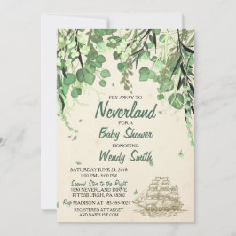 Invitación de Baby Shower a Peter Pan Neverland