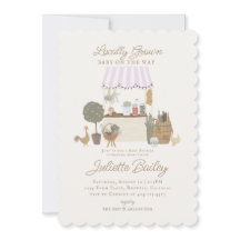 Invitación de Baby Shower a Pink Farmers