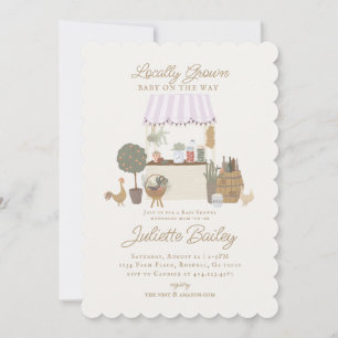 Invitación de Baby Shower a Pink Farmers