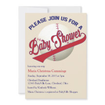 Invitación de Baby Shower a Play Ball Baseball