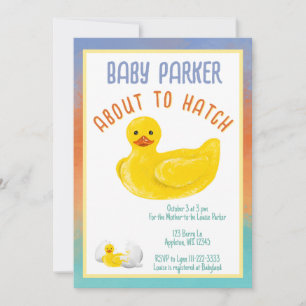 Invitación de baby shower 'A punto de eclosionar'