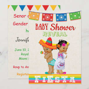 Invitación de Baby Shower a revelar género en Méxi