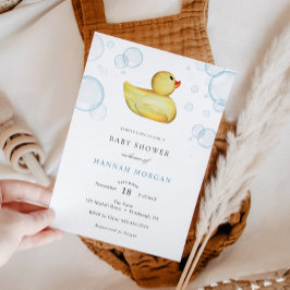 Invitación de Baby Shower a Rubber Duck
