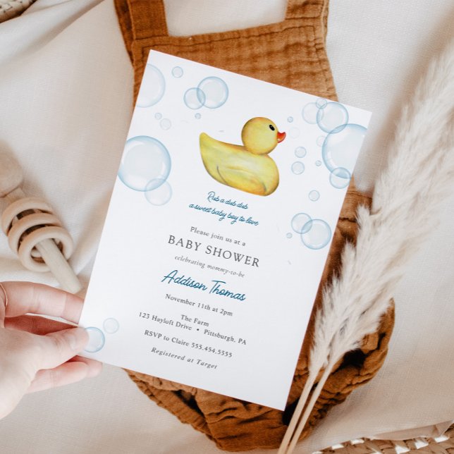 Invitación de Baby Shower a Rubber Duck (Subido por el creador)