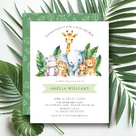 Invitación de Baby Shower a Safari Adventure