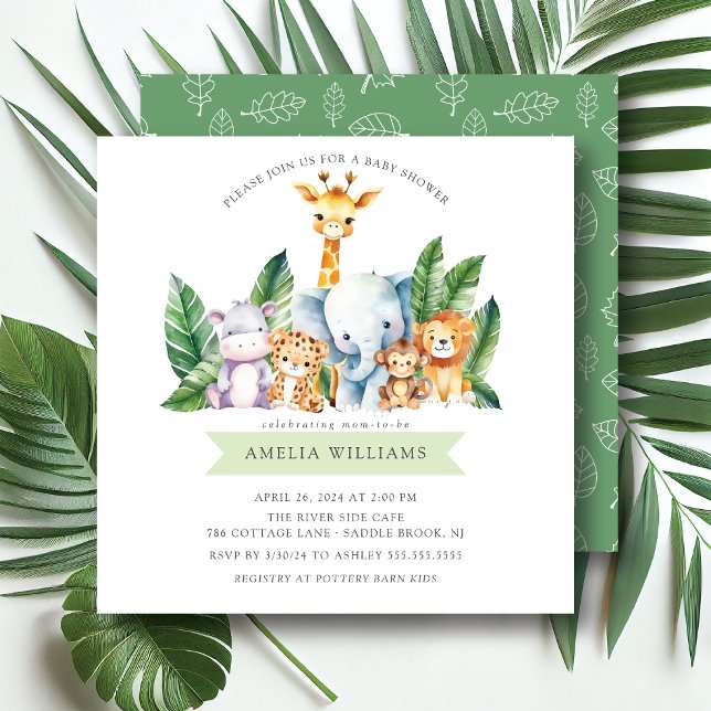 Invitación de Baby Shower a Safari Adventure (Subido por el creador)