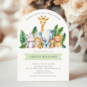 Invitación de Baby Shower a Safari Adventure