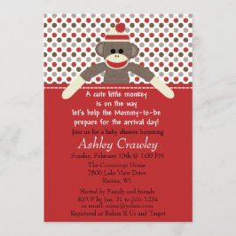 Invitación de Baby Shower a Sock Monkey - personal