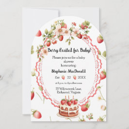 Invitación de Baby Shower a Strawberry Shortcake