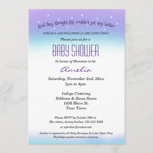 Invitación de Baby Shower a Sweet Sentiment