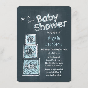 Invitación de Baby Shower a tablero de anuncios de