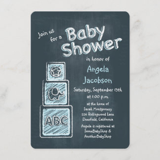 Invitación de Baby Shower a tablero de anuncios de