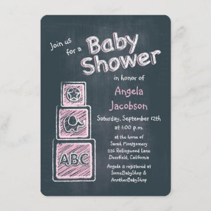 Invitación de Baby Shower a tablero de anuncios de