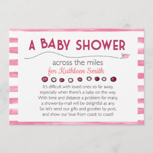 Invitación de Baby Shower a través de las millas