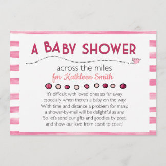 Invitación de Baby Shower a través de las millas