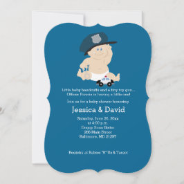 Invitación de Baby Shower a un agente de policía d