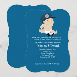 Invitación de Baby Shower a un agente de policía d