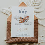 Invitación de Baby Shower a un avión vintage | Niñ<br><div class="desc">Invitación de Baby Shower de Vintage Plane Listo para ser personalizado por usted!</div>