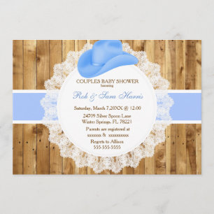 Invitación de Baby Shower a un camo rústico de cam