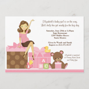 Invitación de Baby Shower a un Chica