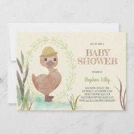 Invitación de Baby Shower a un chico de duckling r