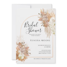 Invitación de Baby Shower a un cuadro con arcos de