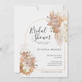 Invitación de Baby Shower a un cuadro con arcos de